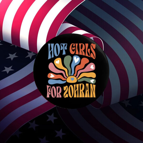 Boho-Floral-Hot-Girls-For-Zohran-Campaign-Button-–-Retro-Style-Pin-us