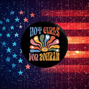 Boho-Floral-Hot-Girls-For-Zohran-Campaign-Button-–-Retro-Style-Pins