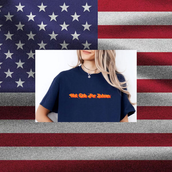 Hot-Girls-for-Zohran-Navy-T-Shirt-–-Campaign-Support-Tee-america