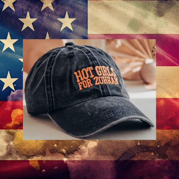 Hot-Girls-for-Zohran-Washed-Black-Denim-Hat-–-Embroidered-Campaign-Cap