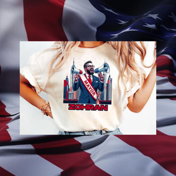 Mayor-Mamdani-T-Shirt-–-Zohran-for-NYC-with-Megaphone-Graphic