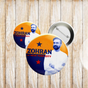 Zohran Mamdani for NYC Mayor 2025 Button – Vote Zohran Campaign Pin