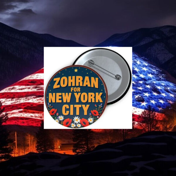 Zohran-Mamdani-for-New-York-City-Campaign-Button-–-Floral-Border-Pin-usa
