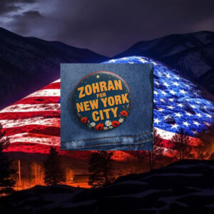 Zohran-Mamdani-for-New-York-City-Campaign-Button-–-Floral-Border-Pins