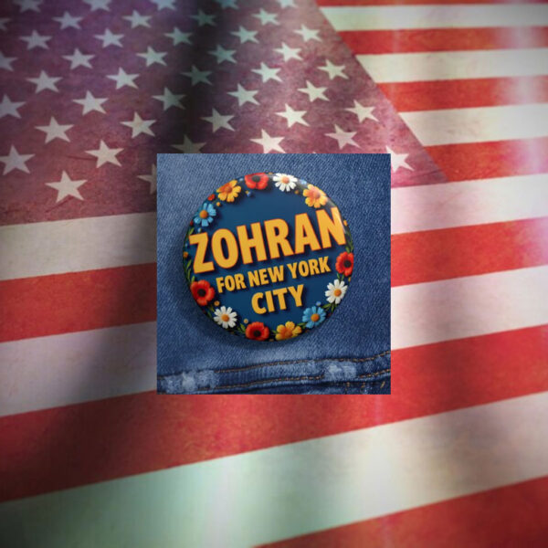 Zohran-Mamdani-for-New-York-City-Campaign-Button-–-Floral-Design-Pins