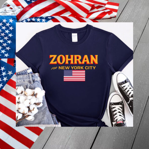 Zohran-Mamdani-for-New-York-City-Campaign-T-Shirt-with-USA-Flag