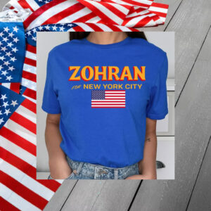 Zohran-Mamdani-for-New-York-City-Campaign-T-Shirt-with-USA-Flag-america