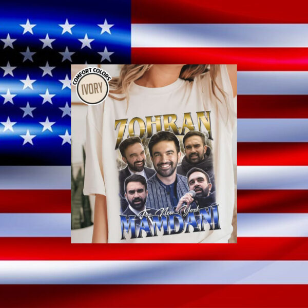 Zohran-Mamdani-for-New-York-T-Shirt-–-Dramatic-Campaign-Collage-Tee