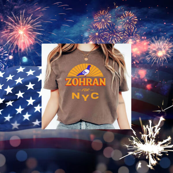 Zohran-for-NYC-T-Shirt-–-Sunrise-Pigeon-Campaign-Tee-usa