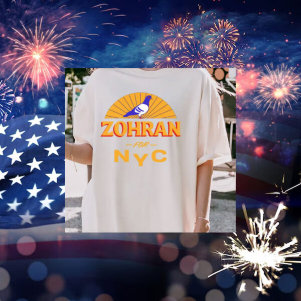 Zohran-for-NYC-T-Shirt-–-Sunrise-Pigeon-Campaign-Tees