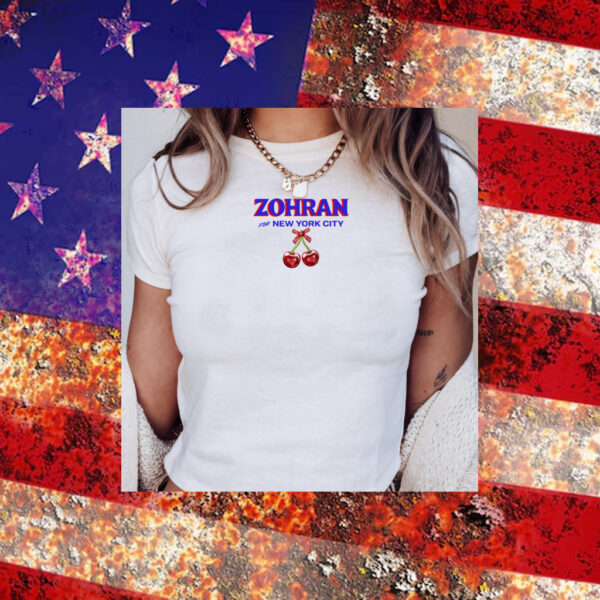 Zohran-for-New-York-City-Cherry-T-Shirt-–-Cute-Retro-Campaign-Tee-usa