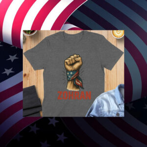 Zohran-Mamdani-NYC-Mayor-Support-T-Shirt-–-Power-Fist-Design-american