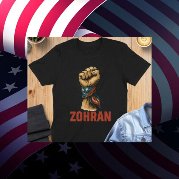 Zohran-Mamdani-NYC-Mayor-Support-T-Shirt-–-Power-Fist-Designs-usa